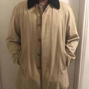 Men’s Burberry trench coat.